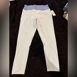 Venus Williams workout clothes. Blue Leggings